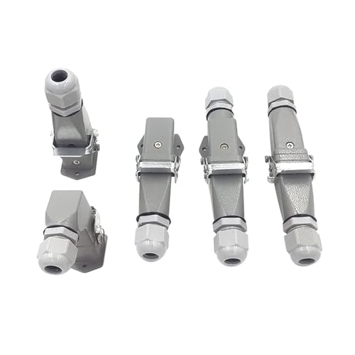 MIUYTRN Hochleistungs-Steckverbinder DHC-HA-003 3-poliger 4-poliger 5-poliger 7-poliger 10-A-Industriestecker HQ-005 16A Rechteckiger Schwermetall-Steckverbinder cuicui(8 Core Angle) von HRTUFN