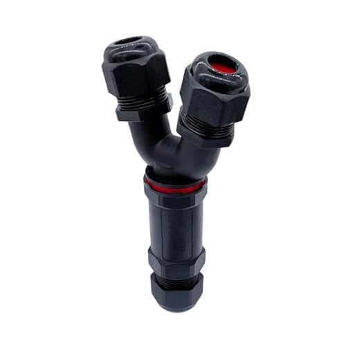 MIUYTRN Kabelstecker 2-polig 3-polig 4-polig 5-polig Wasserdichter Kabelstecker IP68 Stopfbuchsenhülsenstecker 3-Wege-Schnell-T-Stecker cuicui(Y-3) von HRTUFN