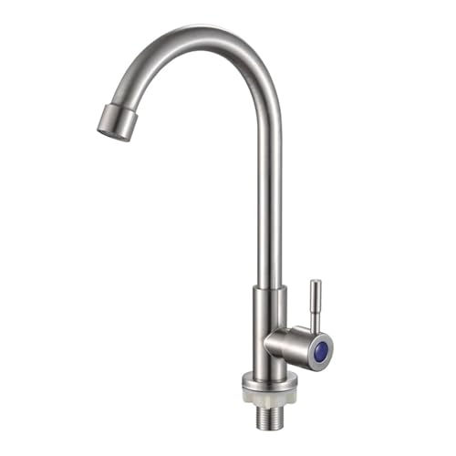 MIUYTRN Küchenarmatur Edelstahl Wasserhahn Rotation Einhebel Waschbecken Kaltwasserhahn Arbeitsplatte Waschbecken Wasserhahn cuicui von HRTUFN