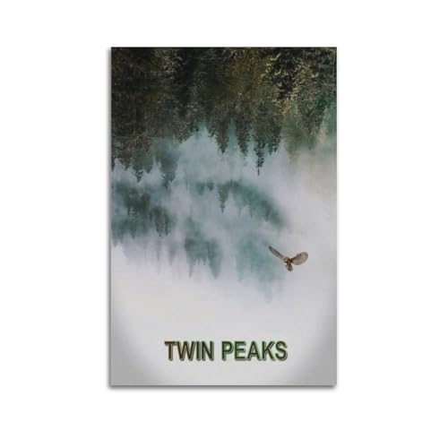 HRUINFSPO Twin Peaks Poster, Wandkunst, Leinwand, ästhetisches Poster, moderne Kunst, Gemälde, Dekoration für Wohnzimmer, Schlafzimmer, elegantes Poster, 50 x 75 cm, ungerahmter Stil von HRUINFSPO