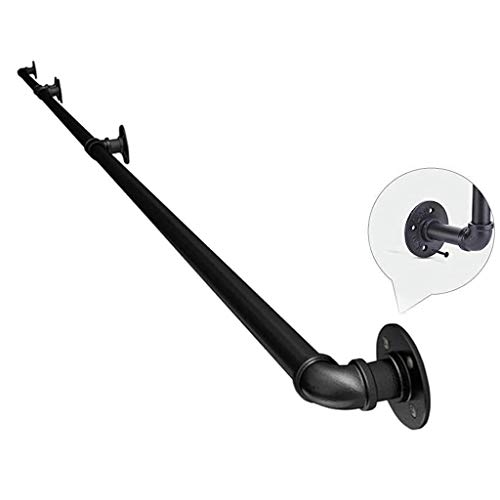 Treppengeländer Geländer for Behinderte Indoor Outdoor Treppen Treppe - Schwarz Geländer Handlauf for Außen Außentreppen - 30~300cm (Size : 280cm) von HRXAN-Handlauf