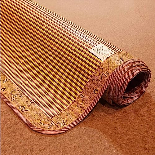 HRXQ Faltbare Bambusmatte Bett Schlafen Pad Doppelseitige Karbonisierte Bambus-Bettmatte, Atmungsaktive Glatte Bambus-Matte Bett Schlafen Pad Für Wohnzimmer, 4 Größen (Size : L195xW150cm/L77xW59in) HRXQ Faltbare Bambusmatte Bett Schlafen Pad Doppelseitige Karbonisierte Bambus-Bettmatte, Atmungsaktive Glatte Bambus-Matte Bett Schlafen Pad Für Wohnzimmer, 4 Größen (Size : L195xW150cm/L77xW59in) von HRXQ