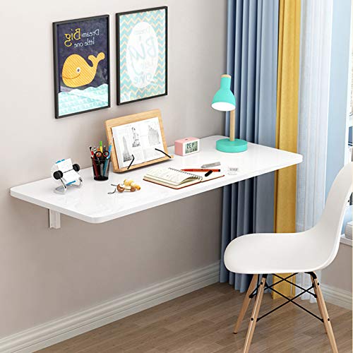 Wandklapptisch Holz Wandtisch Klappbar Esstisch, Einfach Und Zusammenklappbar, Platzsparend - Farbe: Weiß von HRXQ