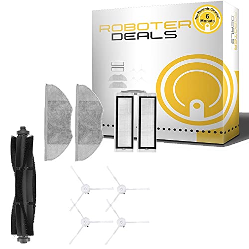 HRobotic Accessoires Zubehör Set, Ersatzteile Kit für Saugroboter 360 S7 Modelle (2x Filter, 2x Pad, 4x Seitenbürsten, 1x Hauptbürste) für Laminat, Wiederverwendbar von HRobotic Accessoires