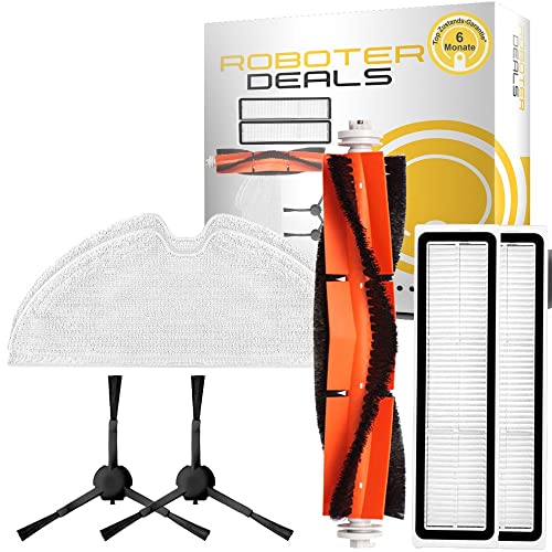 Zubehör Set, Ersatzteile Kit für Dreame D9 Mistral Pro (1x Hauptbürste, 2X Filter, 2X Pad, 2X Seitenbürste) von HRobotic Accessoires