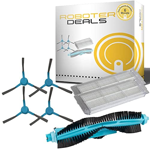 Zubehör Set für Viomi V2 PRO (1x Hauptbürste, 2x Filter, 4x Seitenbürste) von HRobotic Accessoires