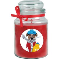 Duftkerze im Bonbonglas Gute Besserung, Duft: Rose ( Rot ), 500g - Brenndauer bis zu 110 Stunden, Kerze aus Glas mit Duft - Rot von HS CANDLE