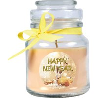 Duftkerze im Glas - Neujahr Creme - Bonbon 120gr ( 30h ) - Creme von HS CANDLE