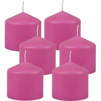 Stumpenkerzen Wachskerzen Ø8cm x 8cm ( 6er Pack ) Rose - Lange Brenndauer, Hergestellt in eu, Kerzen Blockkerzen - Wachs Stumpen - Rose von HS CANDLE