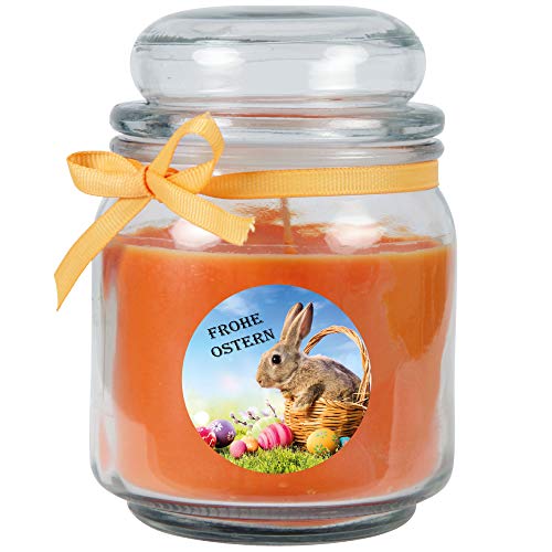 Duftkerze im Glas - Ostern Orange - Bonbon 300gr (70h) von HS Candle