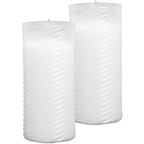 HS Candle 2er Pack Ersatzkerze/Nachfüllkerze weiß 13 cm - N3 von HS Candle
