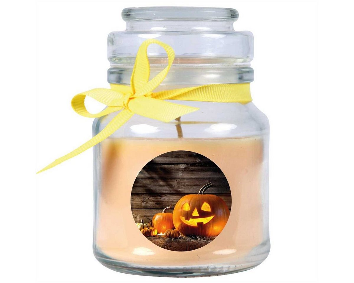 HS Candle Duftkerze (Dekokerze, 1-tlg), Halloween - Kerze im Bonbon Glas, Ideale Herbstdeko, viele vers. Größen von HS Candle