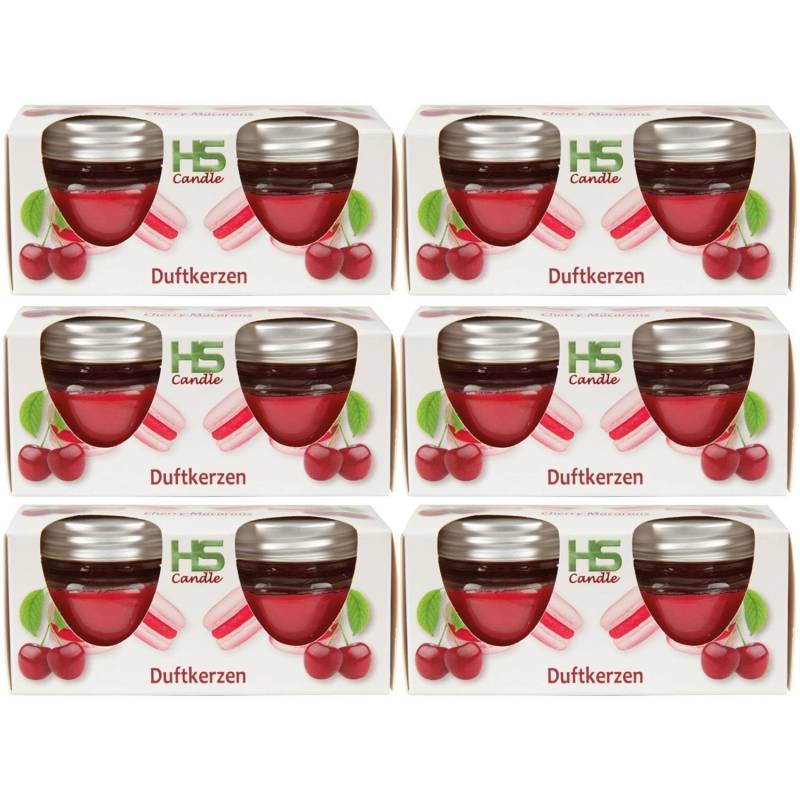 HS Candle Duftkerze Macaron Kerzen 12er Pack Cherry von HS Candle