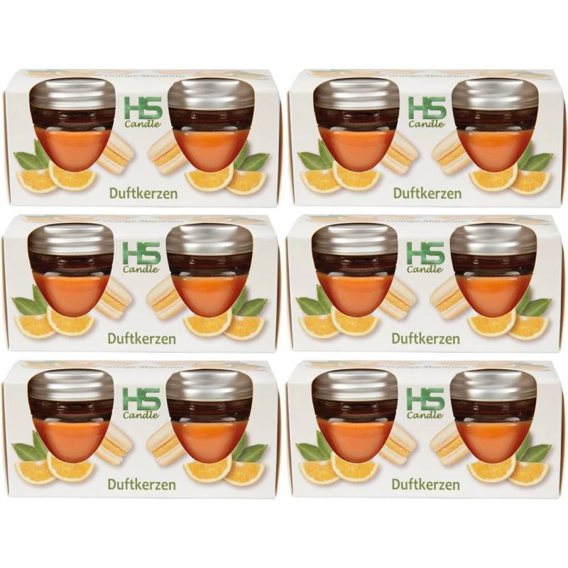 HS Candle Duftkerze Macaron Kerzen 12er Pack Orange von HS Candle