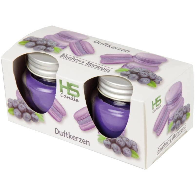 HS Candle Duftkerze Macaron Kerzen 2er Pack Blueberry von HS Candle