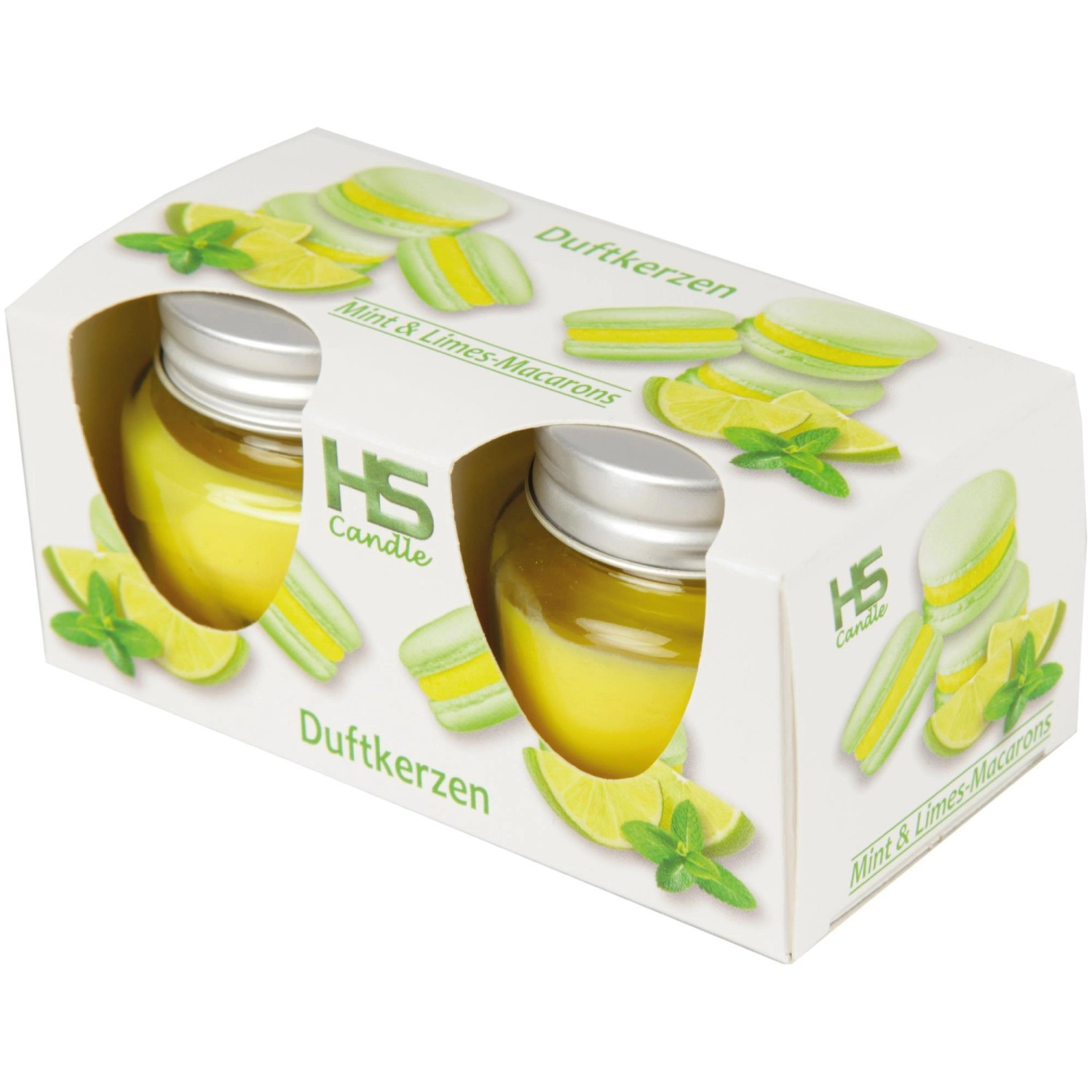 HS Candle Duftkerze Macaron Kerzen 2er Pack Mint & Limes HS Candle Duftkerze Macaron Kerzen 2er Pack Mint & Limes von HS Candle
