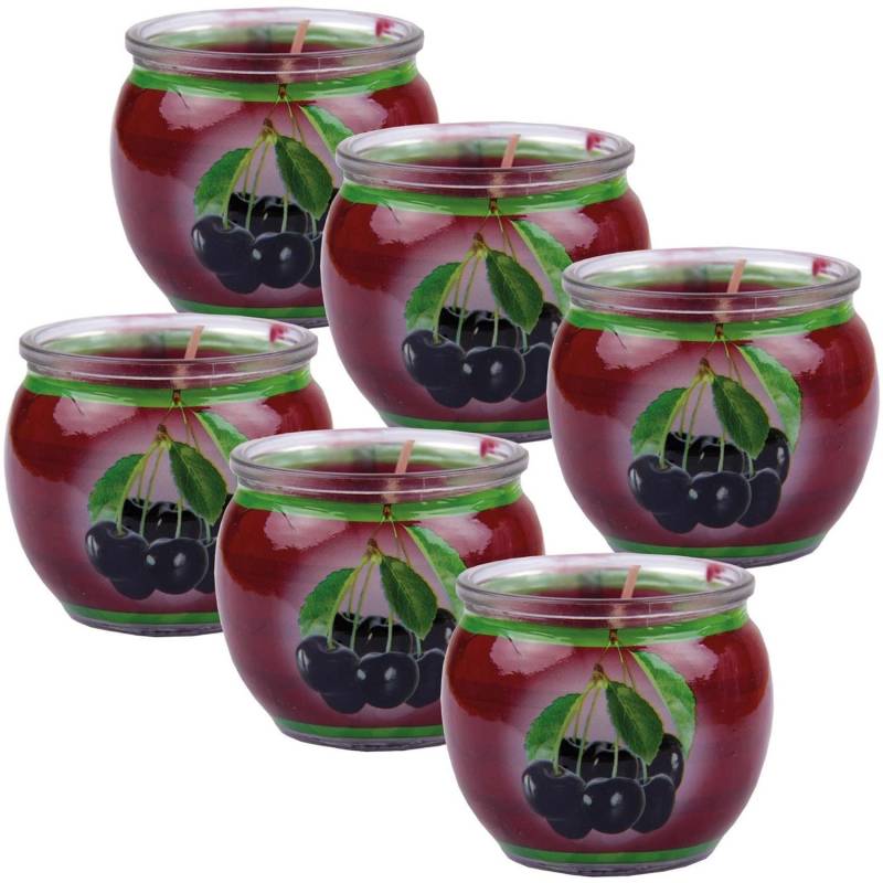 HS Candle Duftkerze Motiv 6er Pack Black Cherry von HS Candle