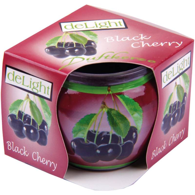 HS Candle Duftkerze Motiv Kerze Raumduft Black Cherry von HS Candle