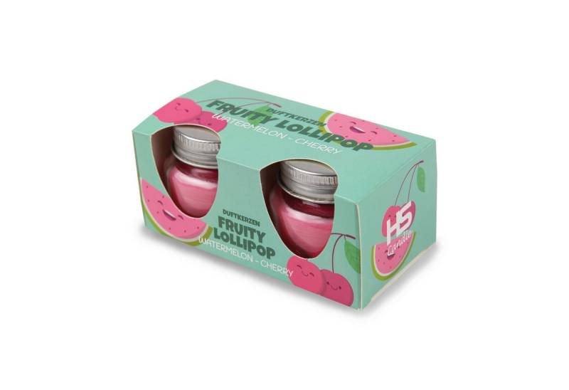 HS Candle Duftkerze Raumduft Doppelpack 03020 (2-tlg), Kerze im Glas mit Deckel, 2er Pack je ca. 7 Std. Brenndauer von HS Candle