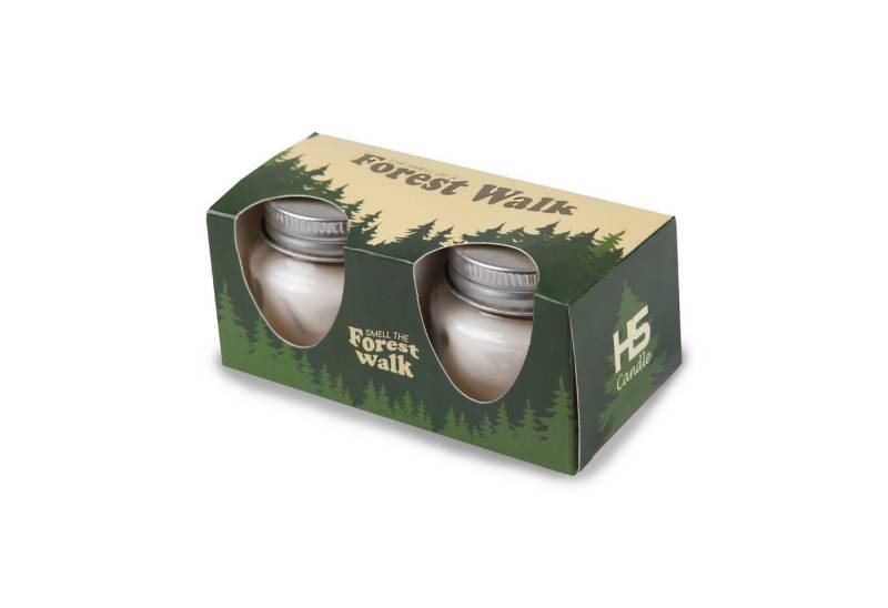 HS Candle Duftkerze Raumduft Doppelpack 03020 (2-tlg), Kerze im Glas mit Deckel, 2er Pack je ca. 7 Std. Brenndauer von HS Candle