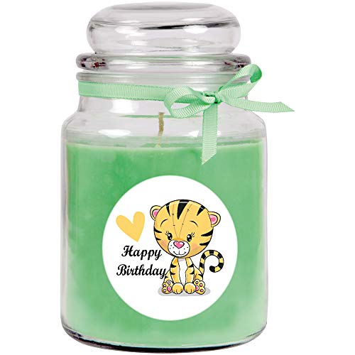 HS Candle Duftkerze im Glas - Happy Birthday Bonbon groß - Duft: Coconut-Limes - Design: Tiger HS Candle Duftkerze im Glas - Happy Birthday Bonbon groß - Duft: Coconut-Limes - Design: Tiger von HS Candle