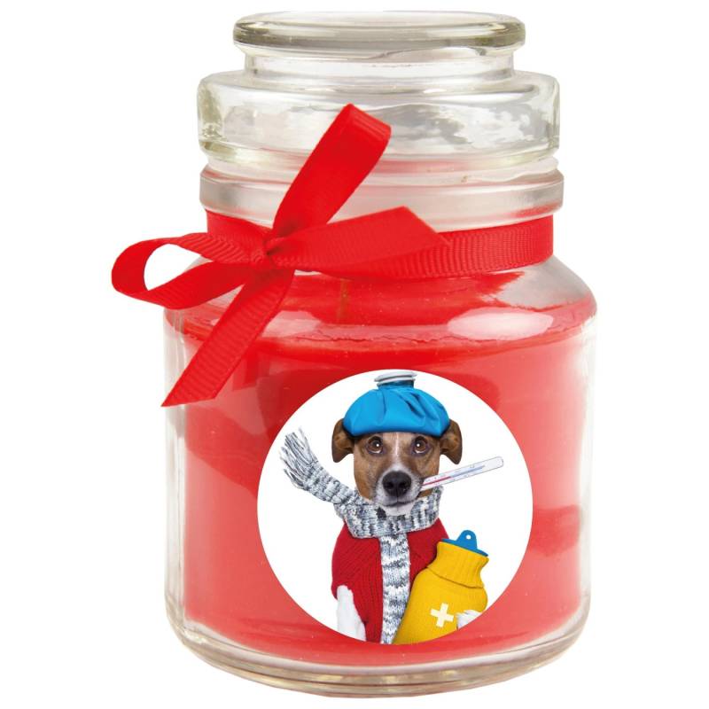 HS Candle Duftkerze & Bonbon Glas Genesung Rot Rose von HS Candle