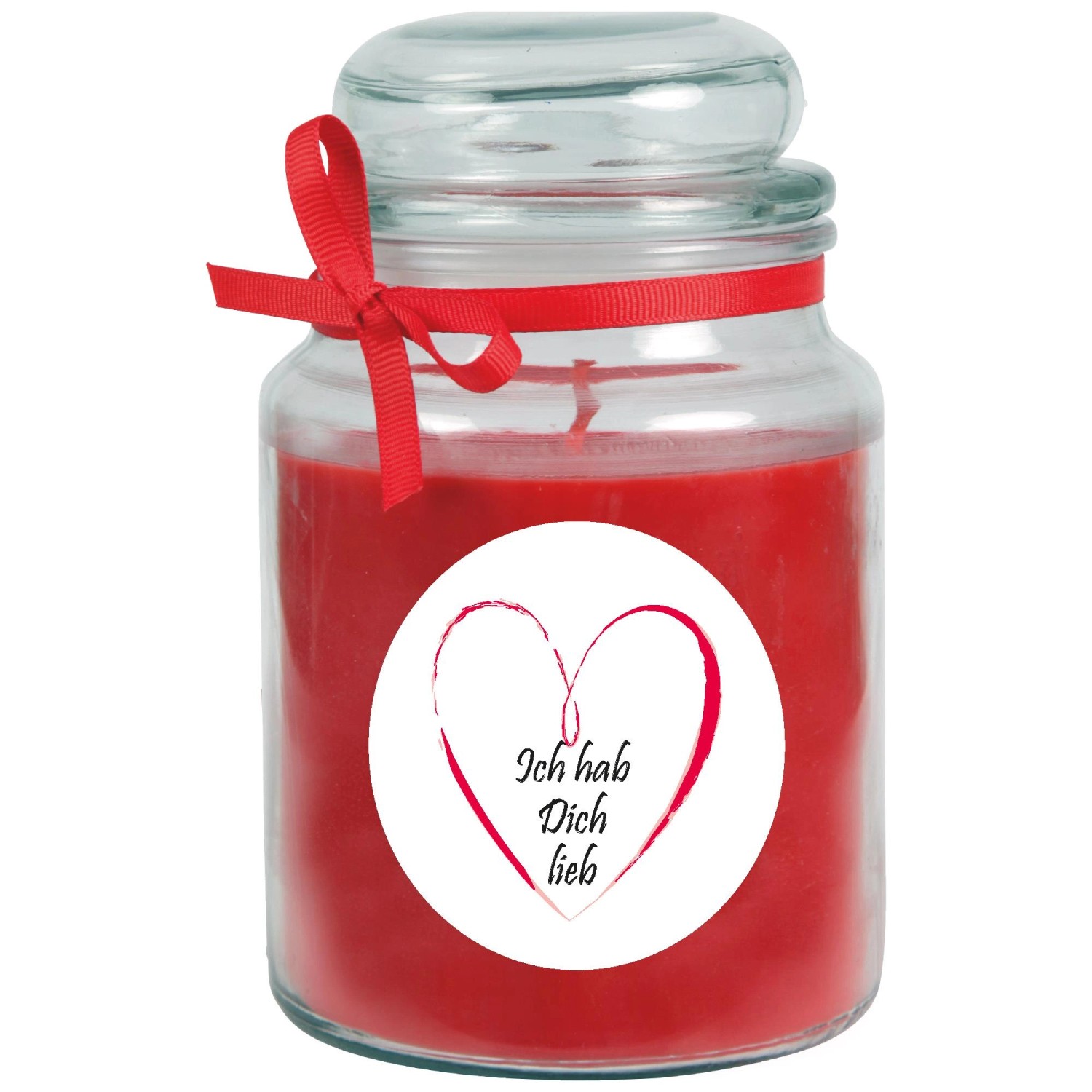 HS Candle Duftkerze & Bonbon Glas Herzen Rose Rot HS Candle Duftkerze & Bonbon Glas Herzen Rose Rot von HS Candle