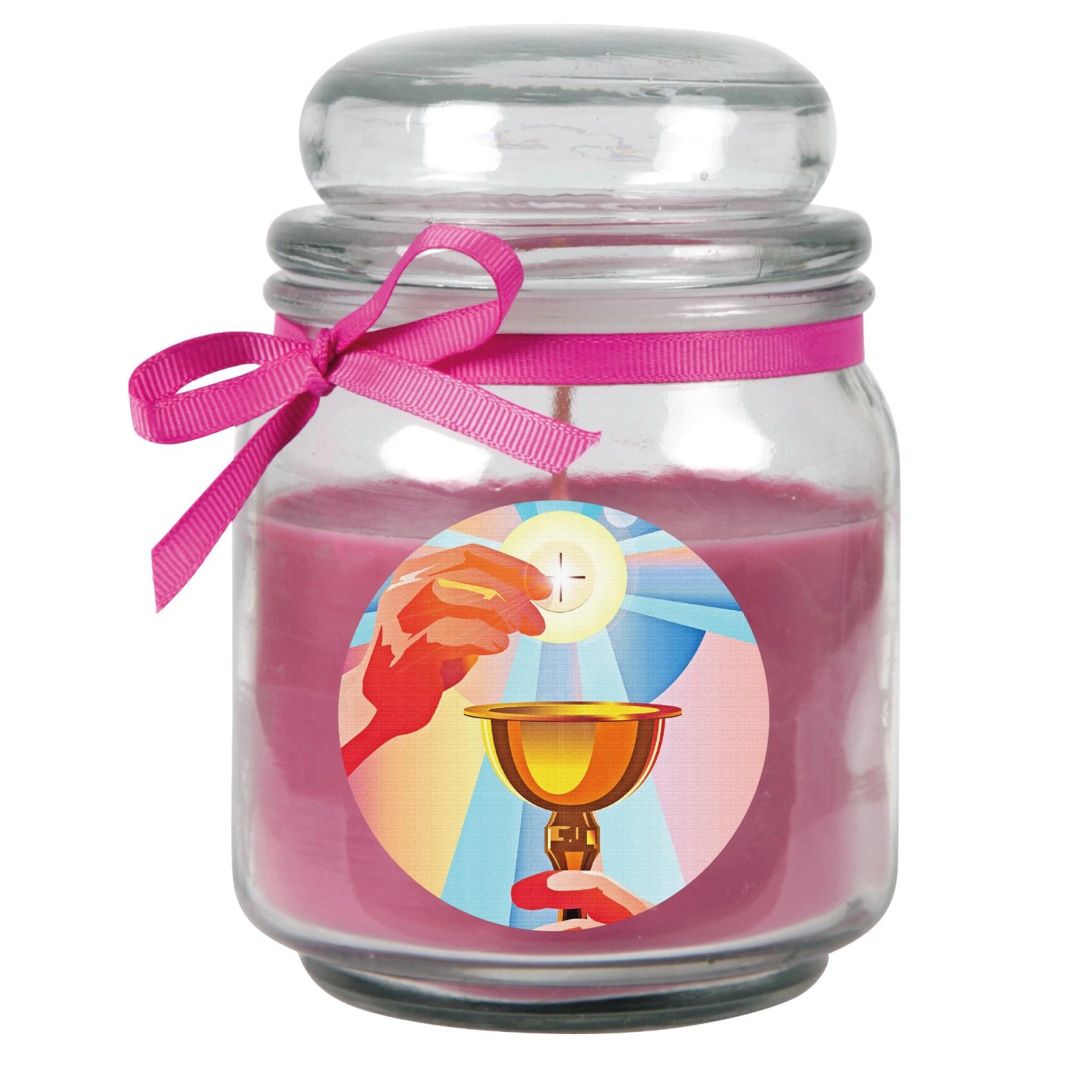 HS Candle Duftkerze & Bonbon Glas Kommunion Lila Lavendel HS Candle Duftkerze & Bonbon Glas Kommunion Lila Lavendel von HS Candle
