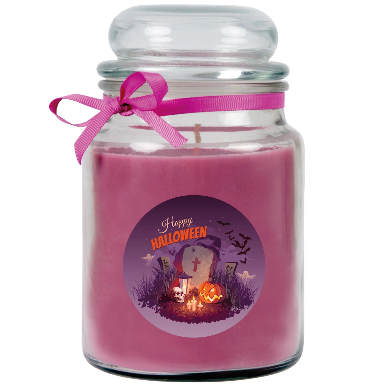 HS Candle Duftkerze & Glas Halloween Lila Bonbon 110h HS Candle Duftkerze & Glas Halloween Lila Bonbon 110h von HS Candle