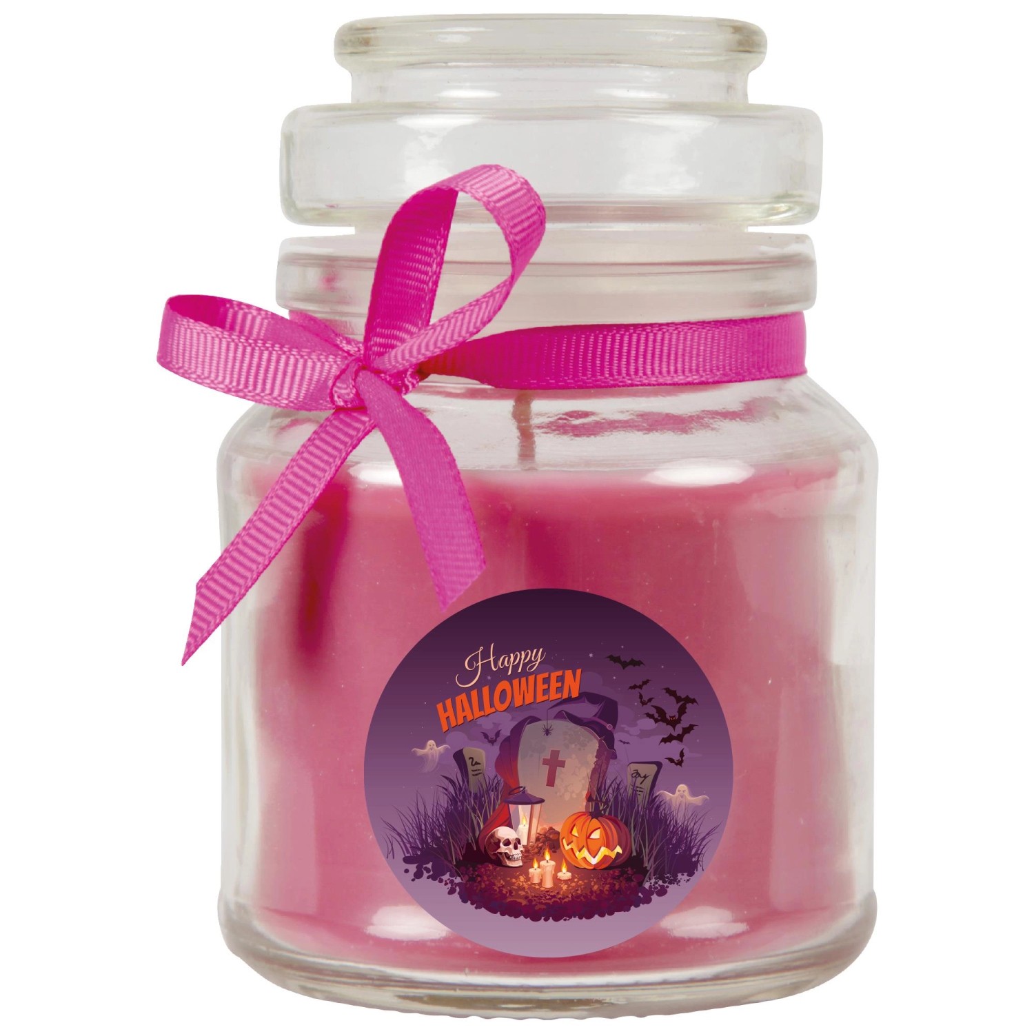 HS Candle Duftkerze & Glas Halloween Lila Bonbon 30h HS Candle Duftkerze & Glas Halloween Lila Bonbon 30h von HS Candle