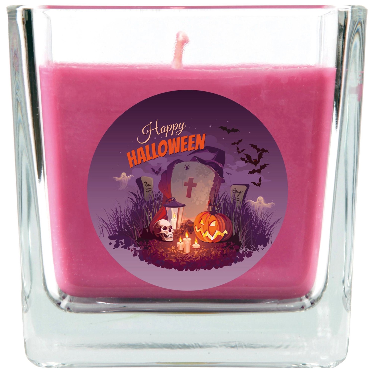 HS Candle Duftkerze & Glas Halloween Lila Bonbon 50h HS Candle Duftkerze & Glas Halloween Lila Bonbon 50h von HS Candle