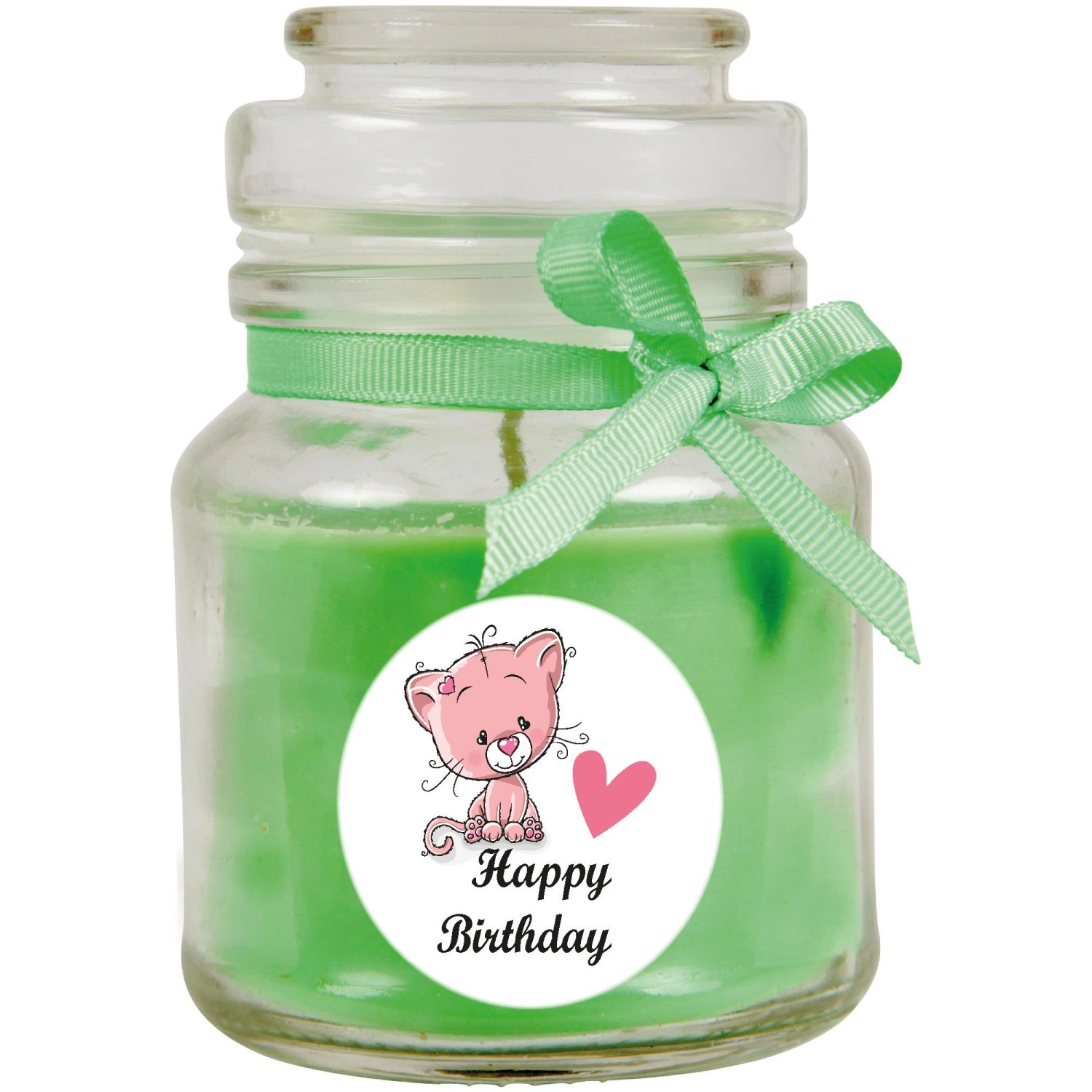 HS Candle Duftkerze & Glas Happy Birthday Bonbon Coconut Katze Limes von HS Candle