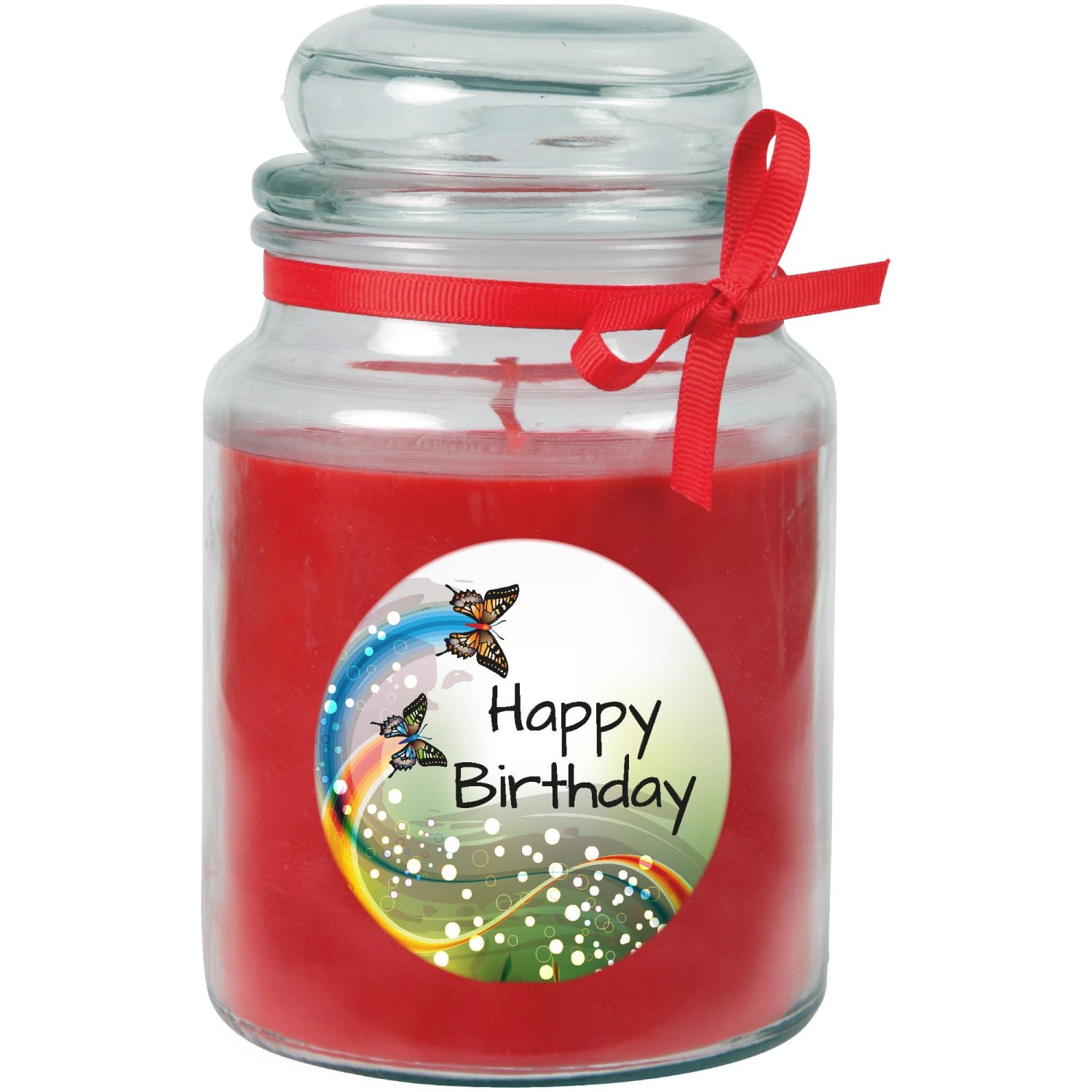 HS Candle Duftkerze & Glas Happy Birthday Bonbon Rose Schmetterling HS Candle Duftkerze & Glas Happy Birthday Bonbon Rose Schmetterling von HS Candle
