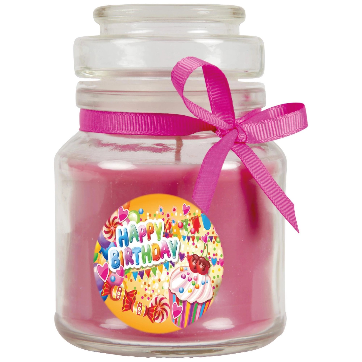 HS Candle Duftkerze & Glas Happy Birthday Cupcake Lavendel von HS Candle