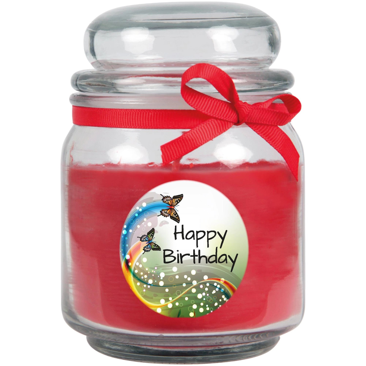 HS Candle Duftkerze & Glas Happy Birthday Schmetterling Rose HS Candle Duftkerze & Glas Happy Birthday Schmetterling Rose von HS Candle