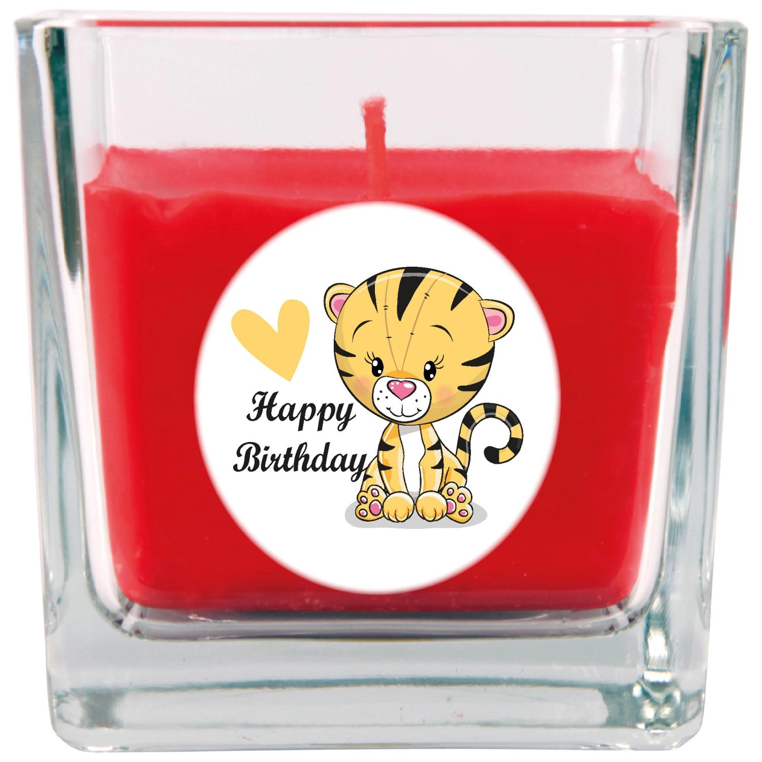 HS Candle Duftkerze & Glas Happy Birthday Viereck Rose Tiger HS Candle Duftkerze & Glas Happy Birthday Viereck Rose Tiger von HS Candle