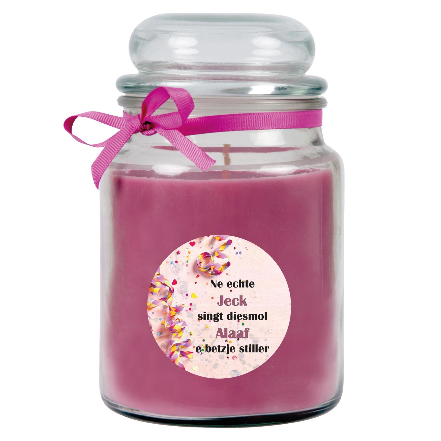 HS Candle Duftkerze & Glas Karneval Lila Bonbon 110h HS Candle Duftkerze & Glas Karneval Lila Bonbon 110h von HS Candle