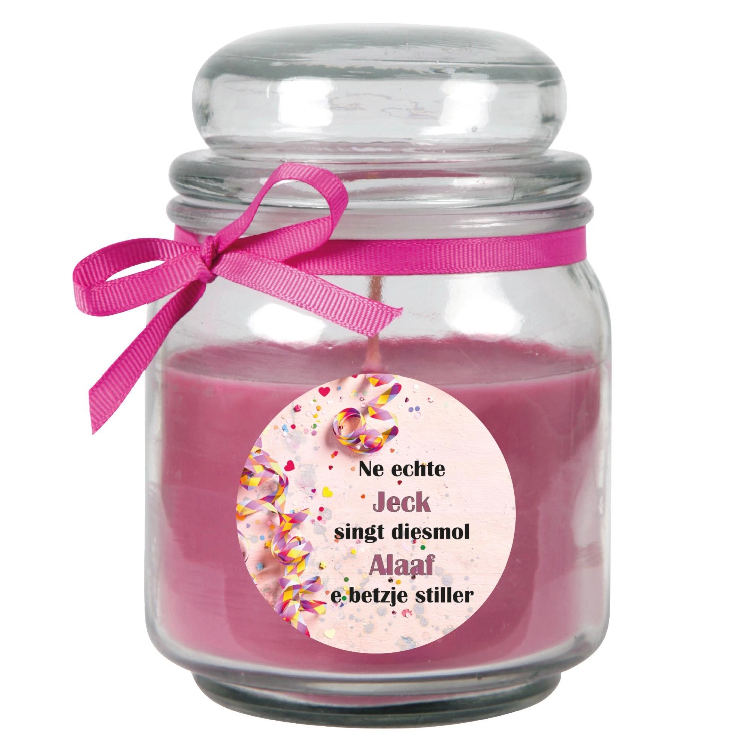 HS Candle Duftkerze & Glas Karneval Lila Bonbon 70h HS Candle Duftkerze & Glas Karneval Lila Bonbon 70h von HS Candle