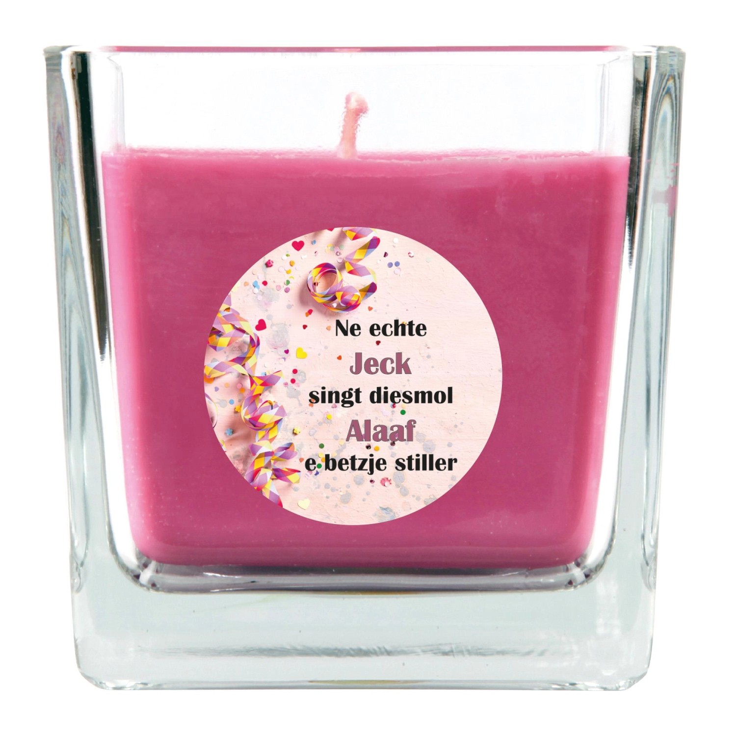 HS Candle Duftkerze & Glas Karneval Lila Viereck 50h HS Candle Duftkerze & Glas Karneval Lila Viereck 50h von HS Candle