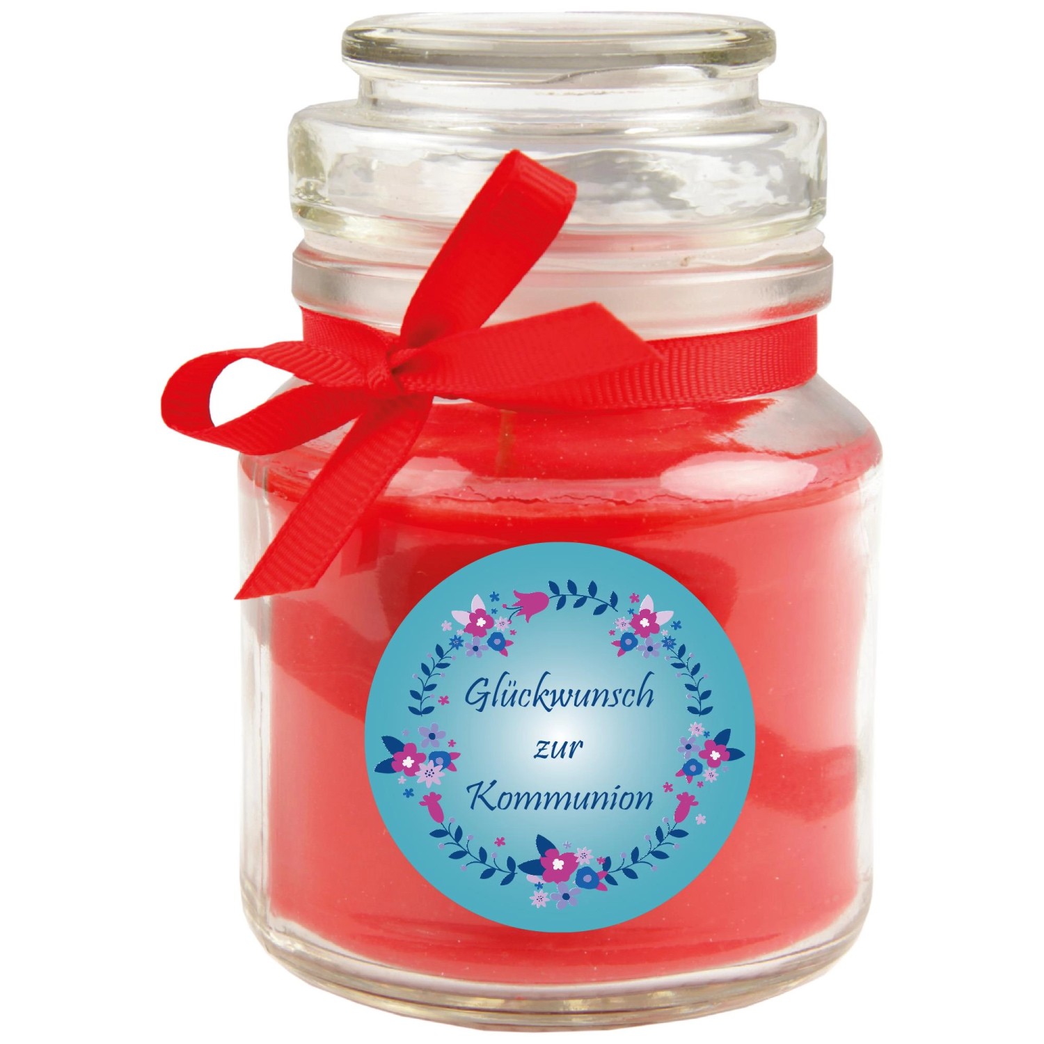 HS Candle Duftkerze & Glas Kommunion Rose Rot HS Candle Duftkerze & Glas Kommunion Rose Rot von HS Candle