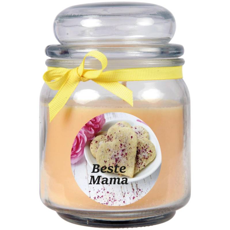 HS Candle Duftkerze & Glas Muttertag Gelb Vanille von HS Candle