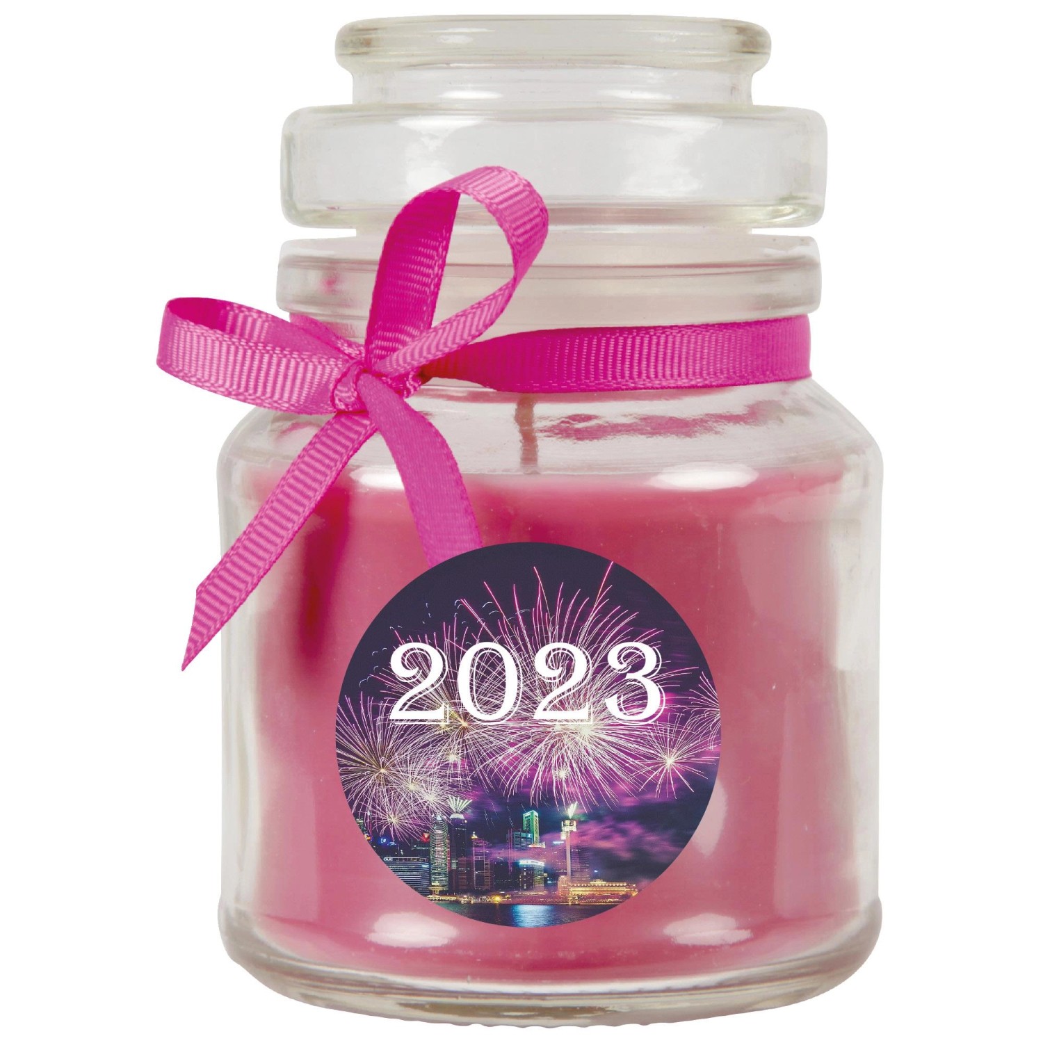 HS Candle Duftkerze & Glas Neujahr Lila Bonbon 30h HS Candle Duftkerze & Glas Neujahr Lila Bonbon 30h von HS Candle