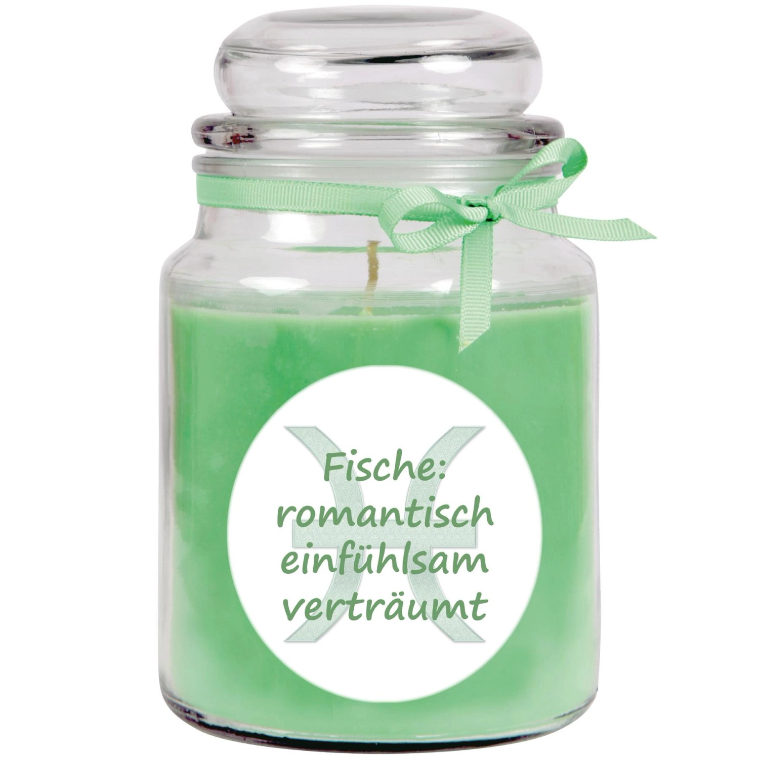 HS Candle Duftkerze & Glas Sternzeichen Coconut Limes 110 Stunden Fische von HS Candle
