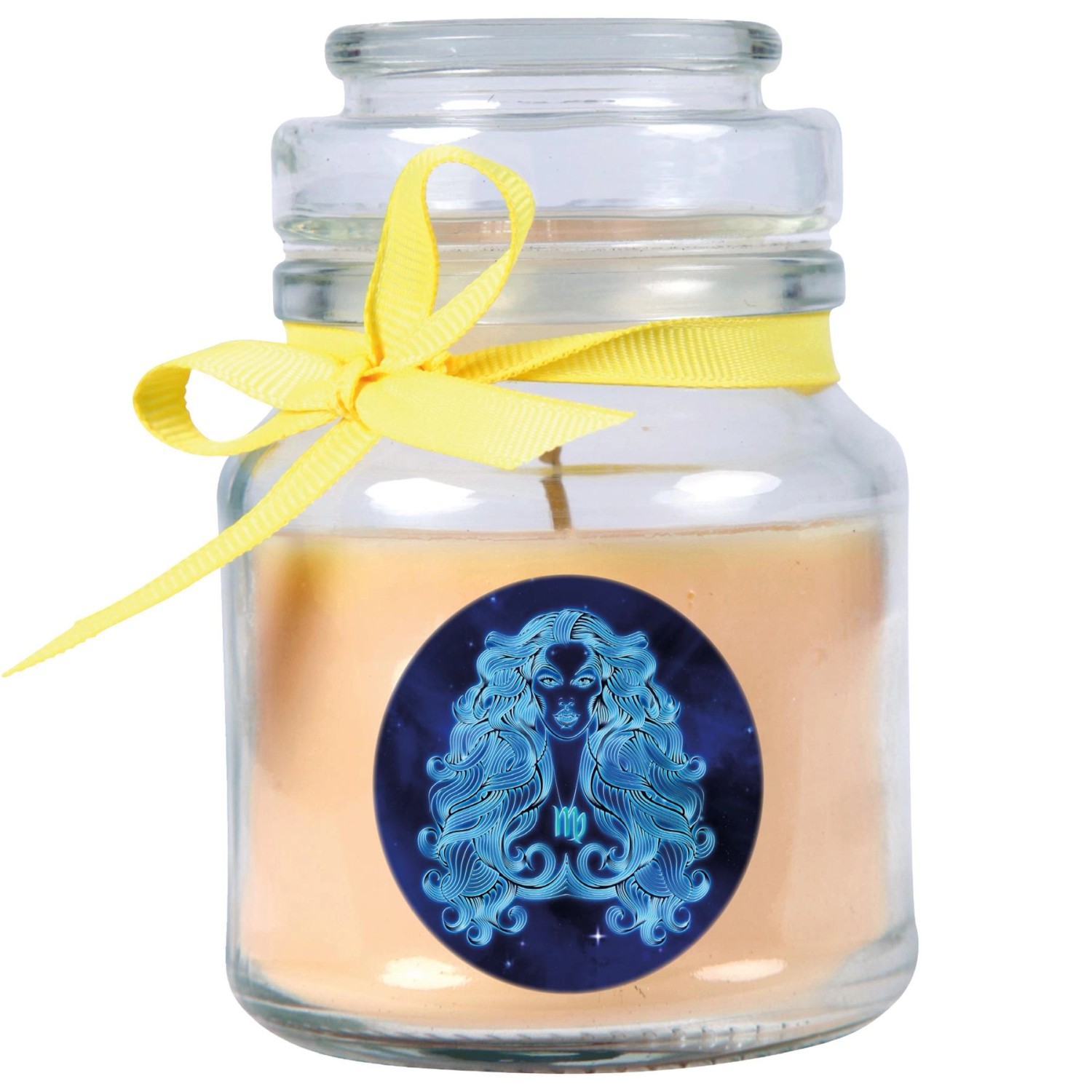 HS Candle Duftkerze & Glas Sternzeichen Vanille 30 Stunden Jungfrau von HS Candle