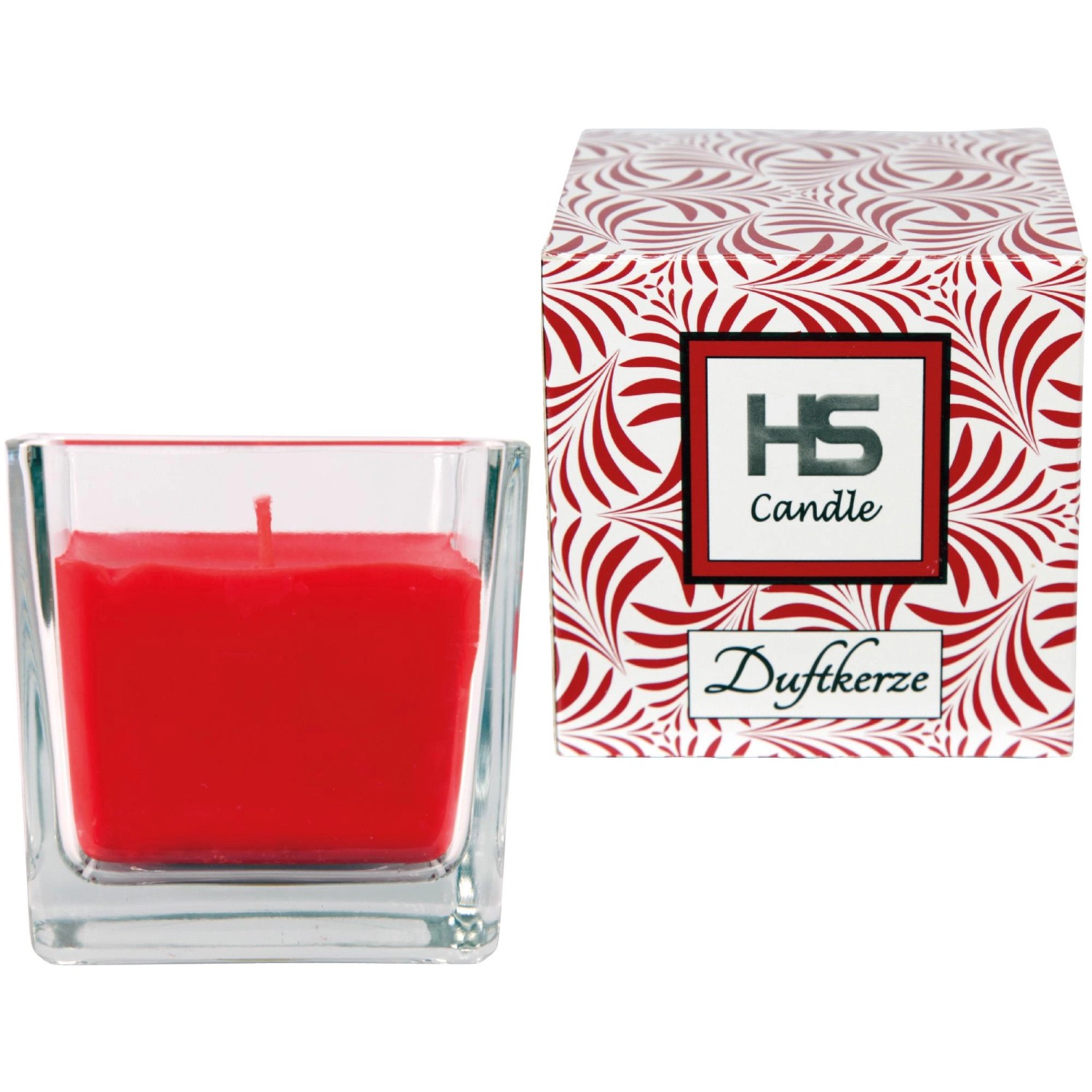 HS Candle Duftkerze & Glas Viereck 8 x 7,5 cm Rose HS Candle Duftkerze & Glas Viereck 8 x 7,5 cm Rose von HS Candle