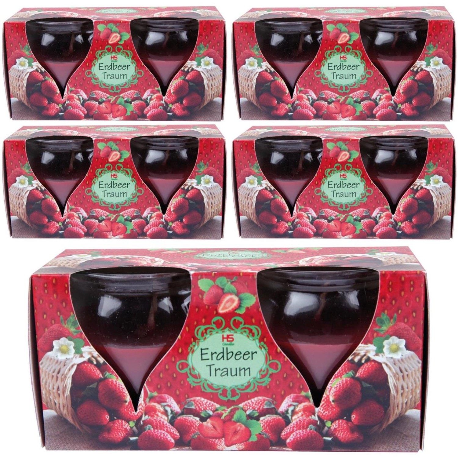 HS Candle Duftkerzen Creation 10er Pack Erdbeer Traum von HS Candle