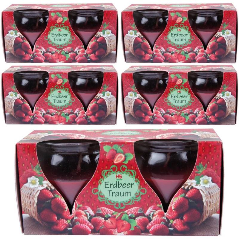 HS Candle Duftkerzen Creation 10er Pack Erdbeer Traum von HS Candle