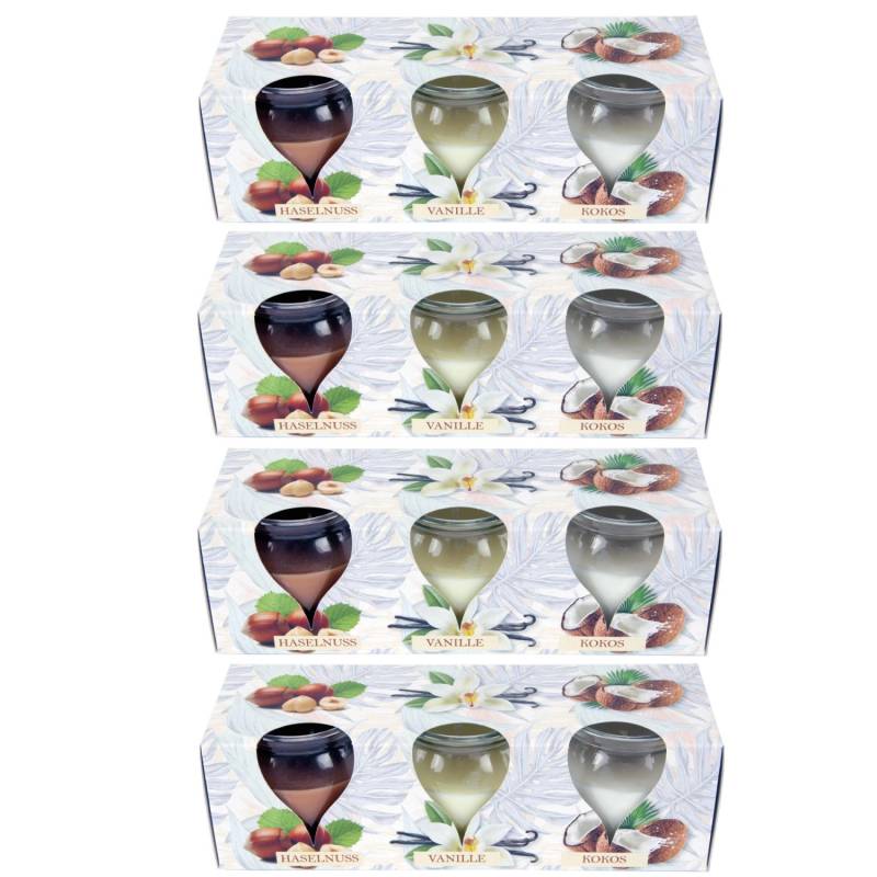 HS Candle Duftkerzen Selection 12er Pack Relax Selection von HS Candle