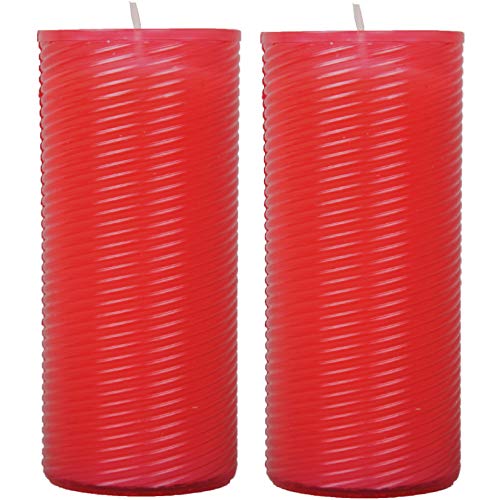 HS Candle Grabkerze 2er Pack Ersatzkerze N3 Nachfüller rot 13 cm von HS Candle