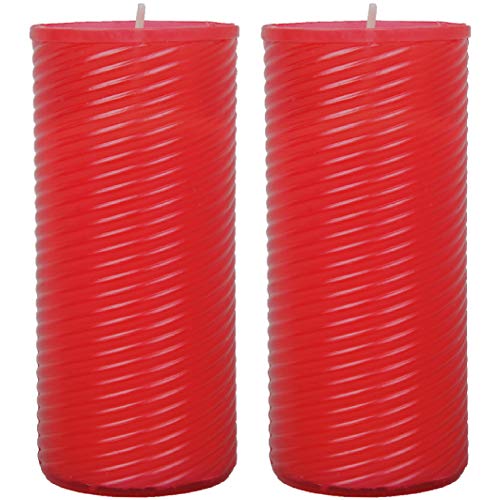 HS Candle Grabkerze 2er Pack Ersatzkerze N4 Nachfüller rot 18 cm von HS Candle